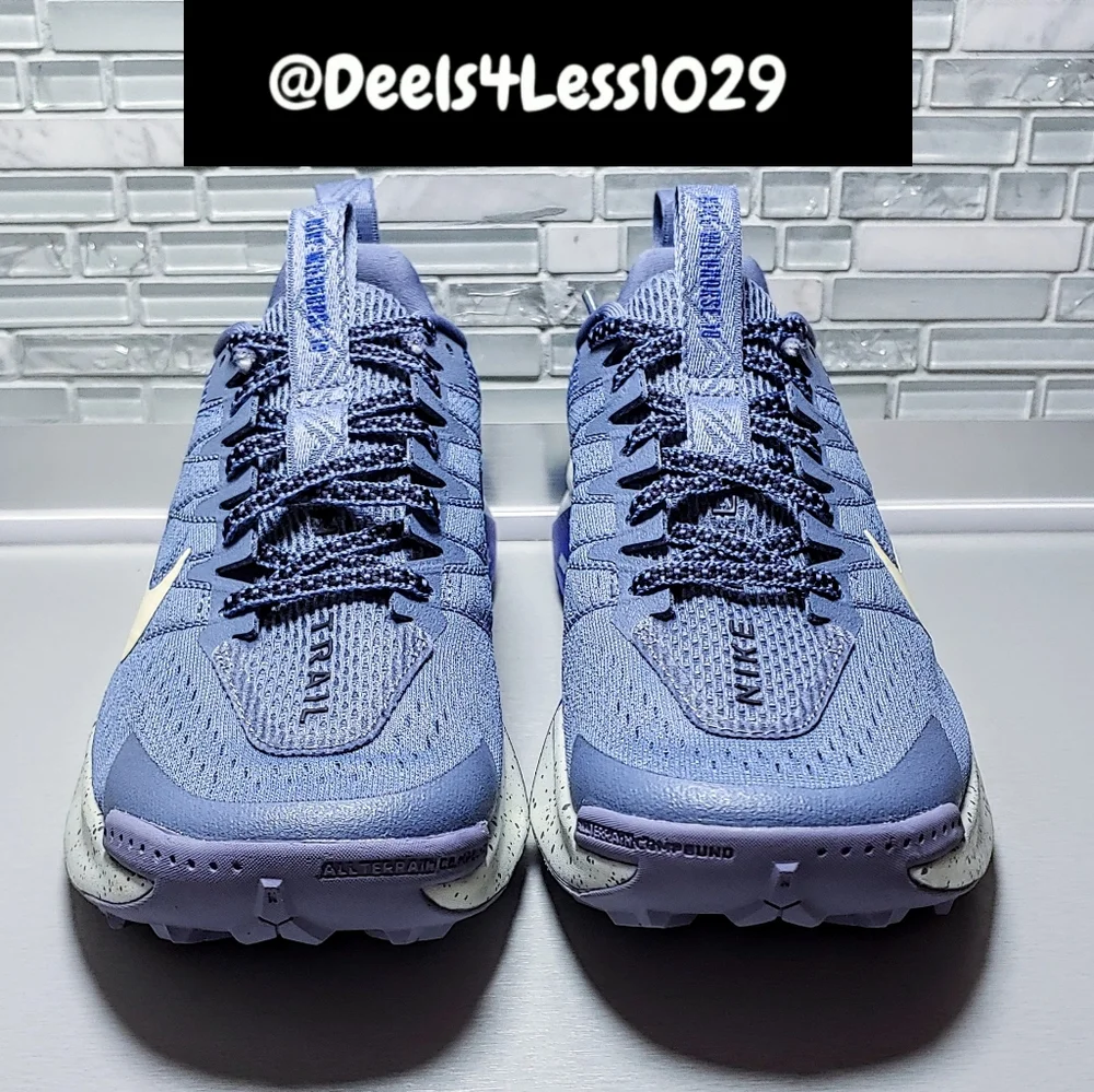 Nike Wildhorse 10 Trail Running Womens Size 7.5 Indigo Racer Blue Light Silver